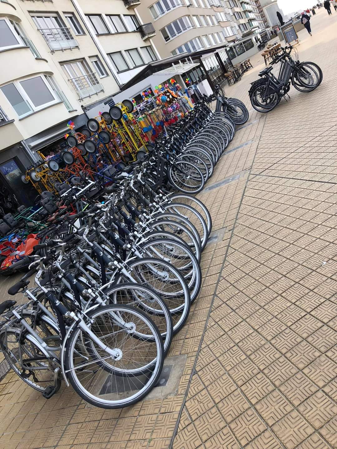 Grote groepen fietsers